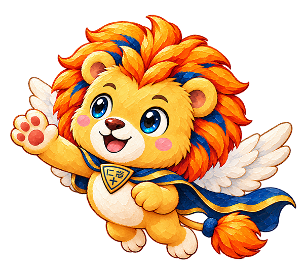 大頭短身的可愛版 Leo,以厚塗油畫質感伸掌飛行